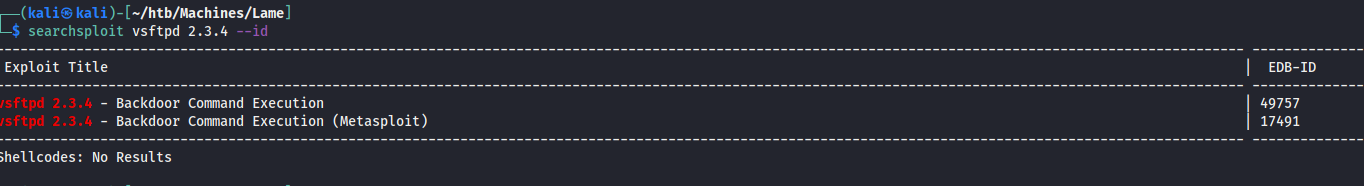 Searchsploit-vsftpd-id