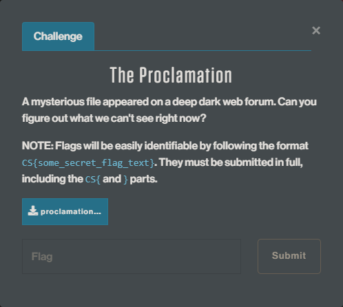 TheProclamationDescription